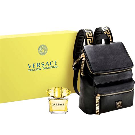 versace perfume gift box|Versace gift set with backpack.